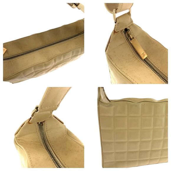 Chanel Coco Mark Choco Bar Lambskin 2way Shoulder Bag Handbag - Picture 6 of 10